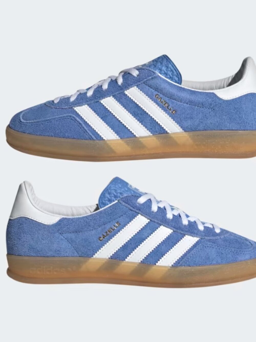 adidas Women's Blue and White Suede Sneakers - Picture 3 of 10
